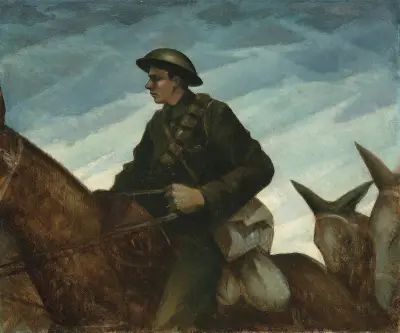 A Mule Team av Christopher R. W. Nevinson