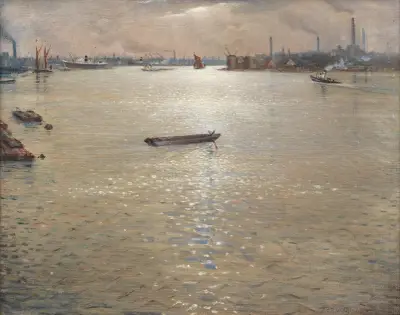 A Thames Landscape av Christopher R. W. Nevinson