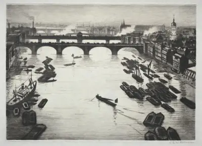 London Bridges av Christopher R. W. Nevinson