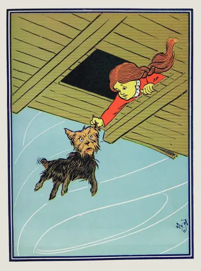 She caught Toto by the ear av William Wallace Denslow