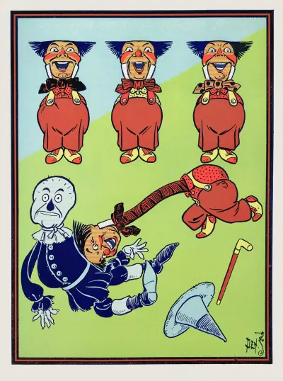 The head shot forward and struck the Scarecrow av William Wallace Denslow