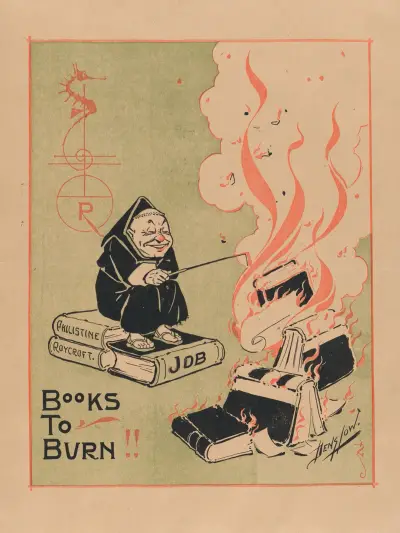 The Philistine, Books to Burn av William Wallace Denslow