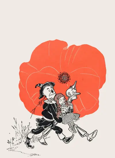 Den underbara trollkarlen från Oz, plansch 3 av William Wallace Denslow