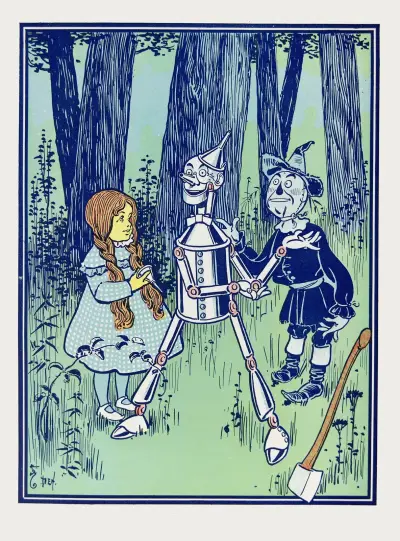 ‘This is the great comfort,’ said the Tin Woodman av William Wallace Denslow