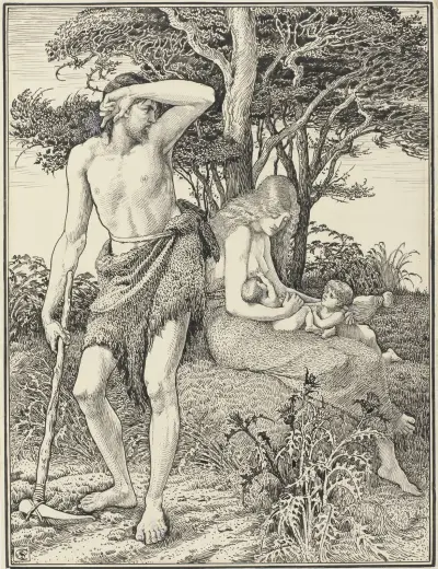 Adam och Eva av Walter Crane