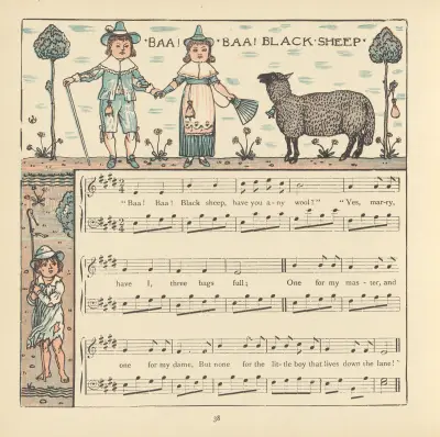 Baa! Baa! Black Sheep av Walter Crane
