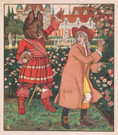 Beauty and the beast Pl. 01 av Walter Crane