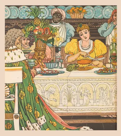 Skönheten och odjuret Pl. 08 av Walter Crane