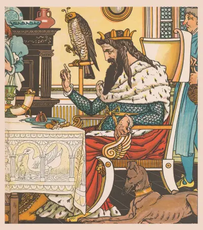 Skönheten och odjuret, plansch 9 av Walter Crane
