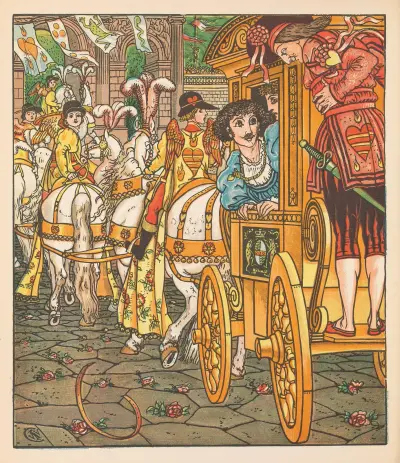 Skönheten och odjuret, pl. 11 av Walter Crane