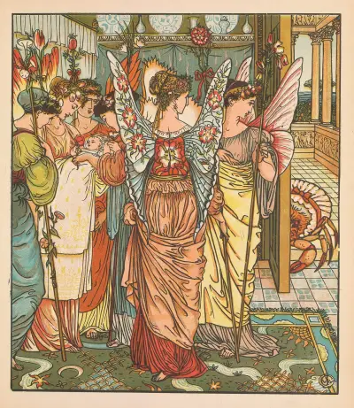 Skönheten och odjuret, plansch 12 av Walter Crane