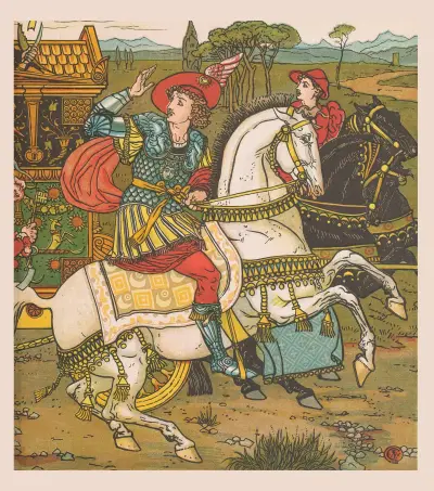 Skönheten och odjuret, plansch 15 av Walter Crane