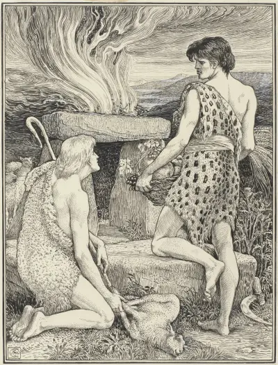 Kain och Abel av Walter Crane