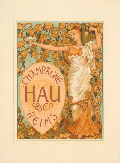 Champagne Hau & Co Reims av Walter Crane