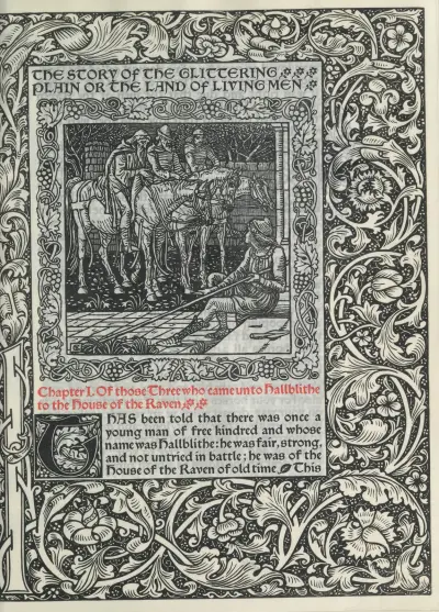 Kapitel I. Om de tre som kom till Hallblithe i korpens hus av Walter Crane