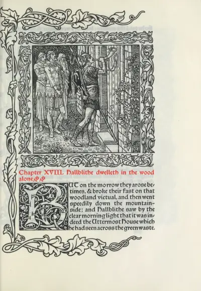 Kapitel XVIII. Hallblithe dväljs ensam i skogen av Walter Crane