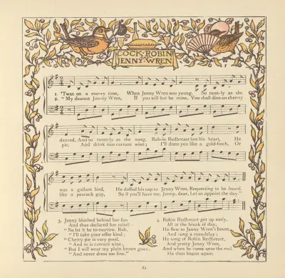 Cock Robin Jenny Wren av Walter Crane