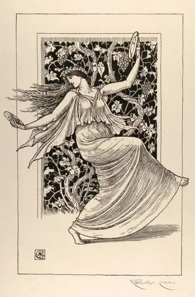 Dansande nymf av Walter Crane