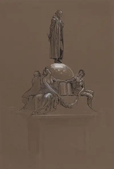 Design for a Shakespeare Memorial av Walter Crane