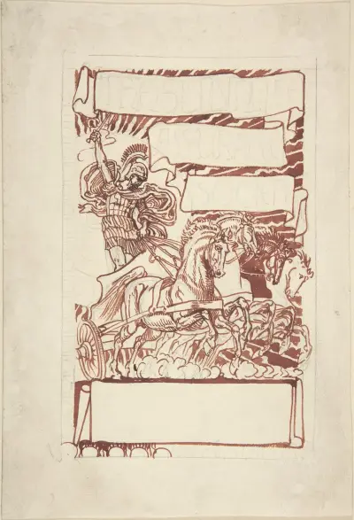 Design for Trade Card [The Sun Life Assurance Society] av Walter Crane