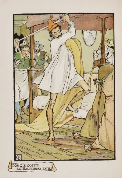 Don Quijotes märkvärdiga strid av Walter Crane