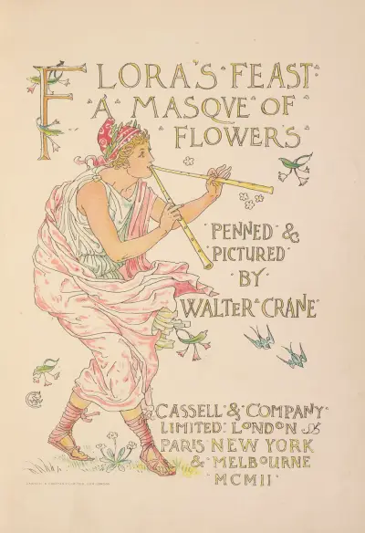 Floras fest; En mask av blommor pl.01 av Walter Crane