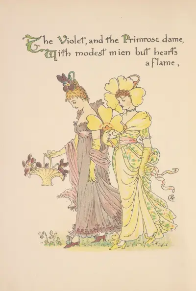 Floras fest; En blommas maskerad Pl.08 av Walter Crane