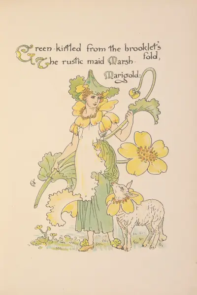 Floras fest; En mask av blommor pl.09 av Walter Crane