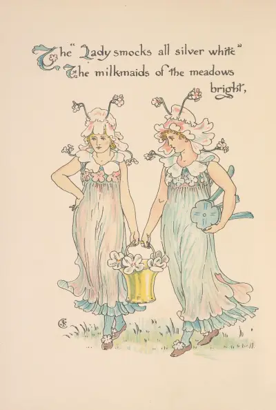 Floras fest; En mask av blommor Pl.10 av Walter Crane