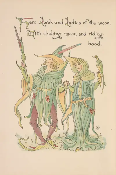 Flora’s feast; A masque of flowers Pl.12 av Walter Crane