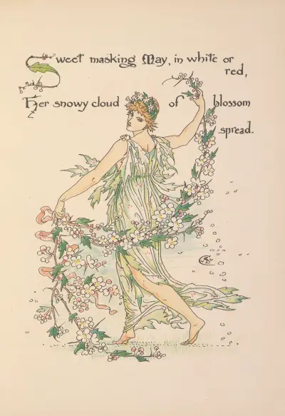 Flora’s feast; A masque of flowers Pl.17 av Walter Crane