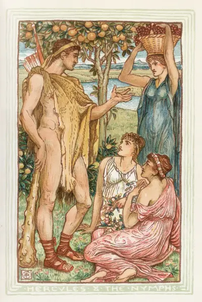 Hercules and the nymphs von Walter Crane