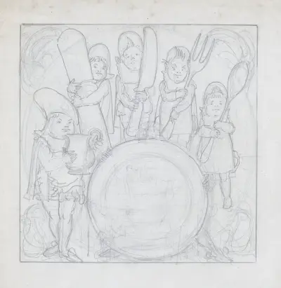 Hans majestät baby (pl. 1) av Walter Crane