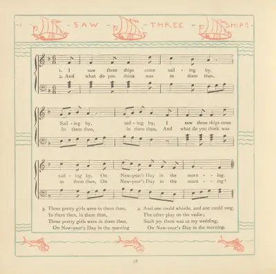 Jag såg tre skepp av Walter Crane