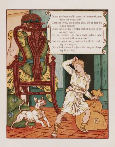 Jack och bönstjälken, pl. 6 av Walter Crane