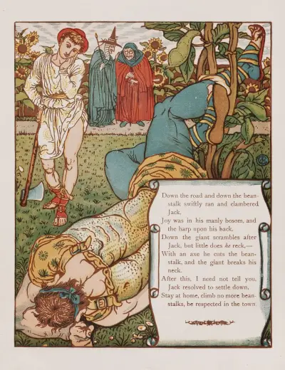 Jack och bönstjälken, pl. 8 av Walter Crane