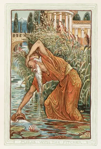 Midas med kannan av Walter Crane