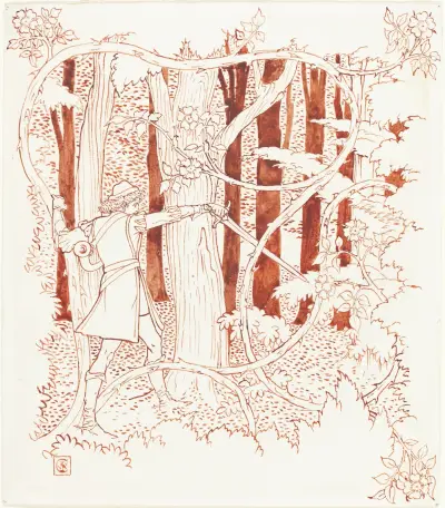 Prince Charming In The Forest av Walter Crane