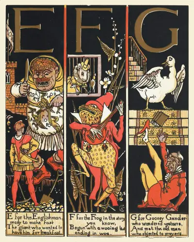 The Absurd A.B.C Pl 2 av Walter Crane