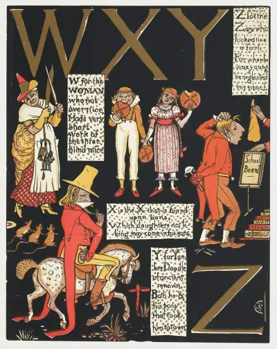 The Absurd A.B.C Pl 7 av Walter Crane
