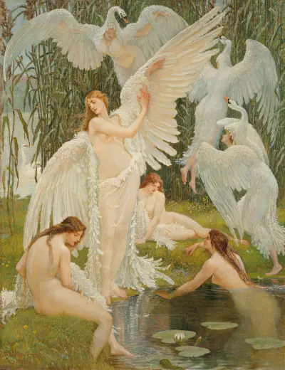 The Swan Maidens av Walter Crane