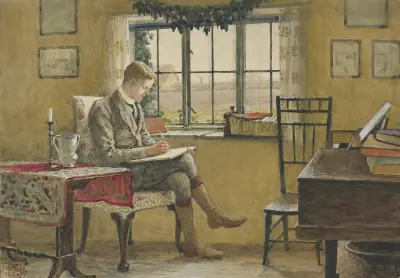 Yew tree farm von Walter Crane