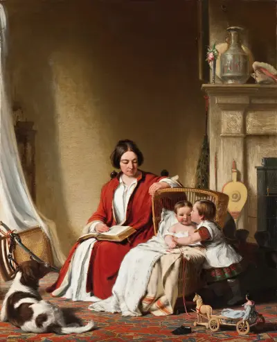 Mrs. Bradford Ripley Alden and her Children av Robert Walter Weir