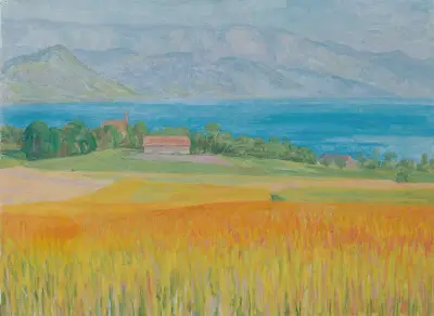 Kornfeld am Attersee av Walther Gamerith