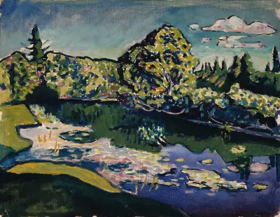 Akhtyrka. Park Pond av Wassily Kandinsky