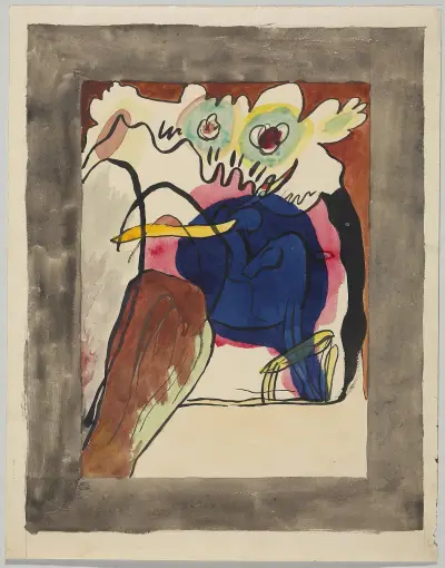 Design for the cover of the almanac ‘The Blue Rider’ II av Wassily Kandinsky