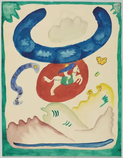 Design for the cover of the almanac ‘The Blue Rider’ VIII av Wassily Kandinsky