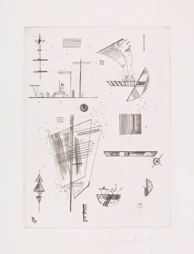 Erste Radierung für die Editions ,Cahiers d´Art av Wassily Kandinsky
