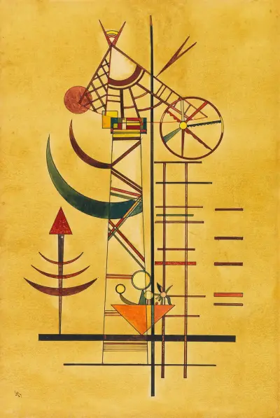 Gebogene Spitzen av Wassily Kandinsky