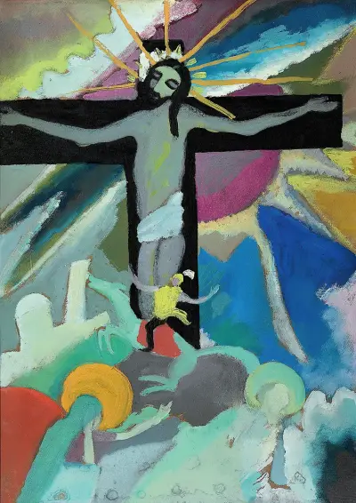 Gekreuzigter Christus av Wassily Kandinsky